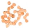 30 6mm Burnt Orange Fiber Optic Cats Eye Heart Beads